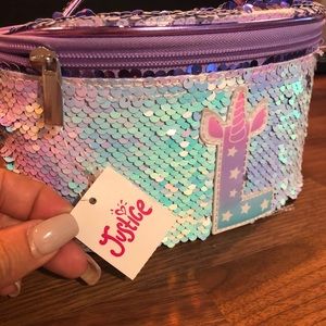 Justice letter "L" make up bag